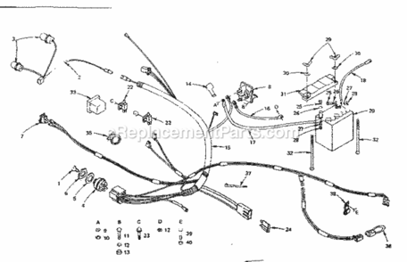 Page A Diagram and Parts List for 917255822  Craftsman Lawn Tractor