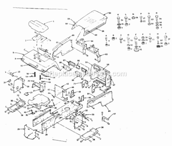 Page B Diagram and Parts List for 917255822  Craftsman Lawn Tractor