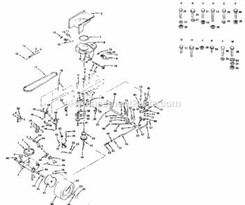 Page C Diagram and Parts List for 917255830  Craftsman Lawn Tractor