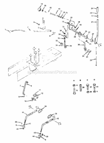 Page E Diagram and Parts List for 917255830  Craftsman Lawn Tractor