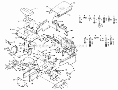 Page B Diagram and Parts List for 917255831  Craftsman Lawn Tractor