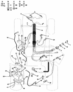 Page B Diagram and Parts List for 917255890  Craftsman Lawn Tractor