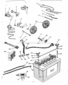 Page D Diagram and Parts List for 91725590  Craftsman Lawn Tractor