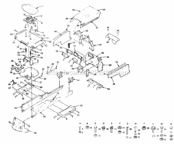Page B Diagram and Parts List for 917255912  Craftsman Lawn Tractor
