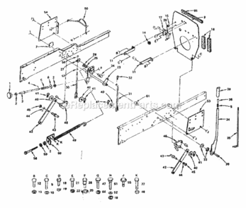 Page E Diagram and Parts List for 917255912  Craftsman Lawn Tractor