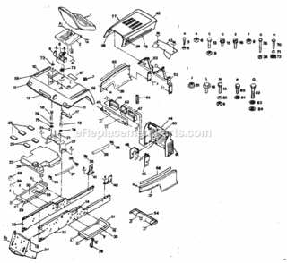 Page B Diagram and Parts List for 917255914  Craftsman Lawn Tractor