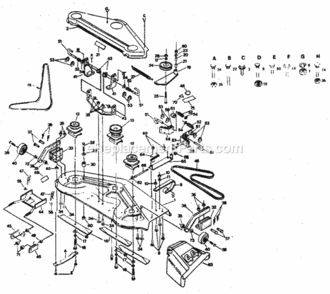 Page F Diagram and Parts List for 917255914  Craftsman Lawn Tractor
