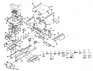 Page B Diagram and Parts List for 917255915  Craftsman Lawn Tractor