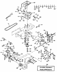 Page C Diagram and Parts List for 917255920  Craftsman Lawn Tractor