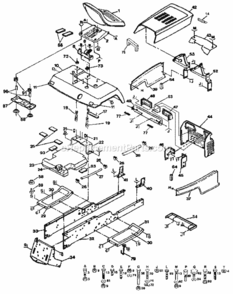 Page B Diagram and Parts List for 917255934  Craftsman Lawn Tractor