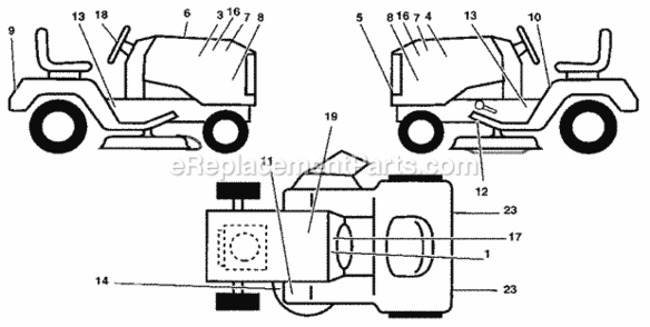Page A Diagram and Parts List for 917255970  Craftsman Lawn Tractor
