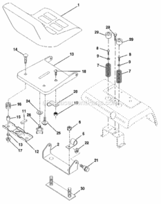 Page H Diagram and Parts List for 917255970  Craftsman Lawn Tractor