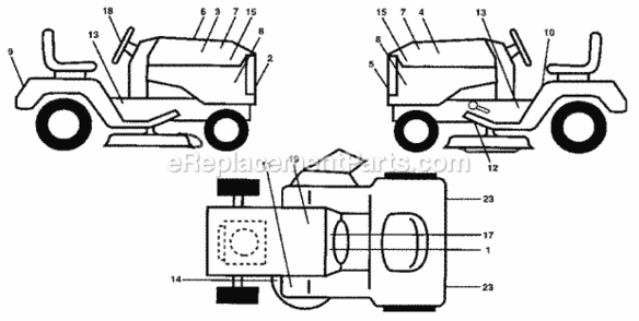 Page A Diagram and Parts List for 917255980  Craftsman Lawn Tractor