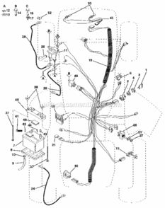 Page C Diagram and Parts List for 917255980  Craftsman Lawn Tractor