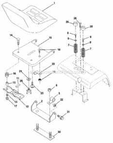 Page H Diagram and Parts List for 917255980  Craftsman Lawn Tractor