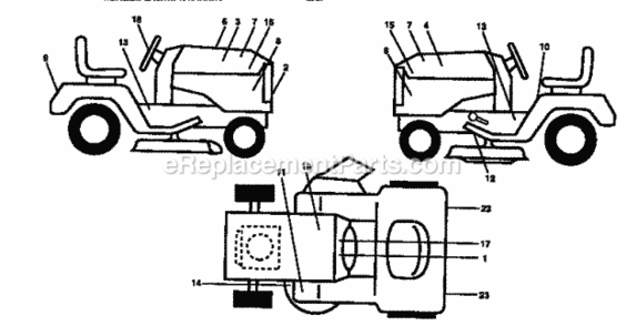 Page A Diagram and Parts List for 917255981  Craftsman Lawn Tractor