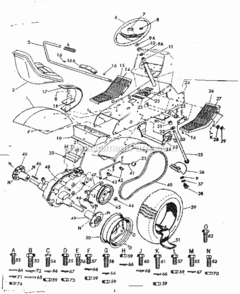 Page B Diagram and Parts List for 91725620  Craftsman Lawn Tractor
