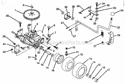 Part Location Diagram of 123383X Craftsman Transaxle