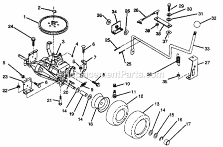 Part Location Diagram of 137366 Craftsman Transaxle
