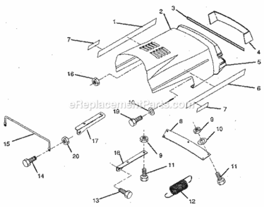 Page B Diagram and Parts List for 917256320  Craftsman Lawn Tractor