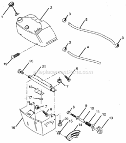 Page E Diagram and Parts List for 917256320  Craftsman Lawn Tractor