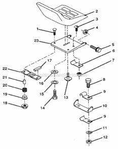 Seat Diagram and Parts List for 917256321  Craftsman Lawn Tractor