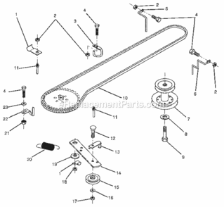 Page K Diagram and Parts List for 917256322  Craftsman Lawn Tractor