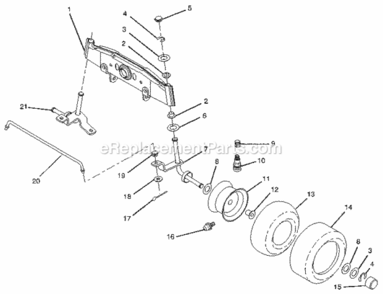Page H Diagram and Parts List for 917256322  Craftsman Lawn Tractor