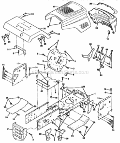 Page B Diagram and Parts List for 917256380  Craftsman Lawn Tractor
