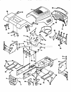Page B Diagram and Parts List for 917256420  Craftsman Lawn Tractor