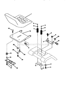 Page E Diagram and Parts List for 917256420  Craftsman Lawn Tractor