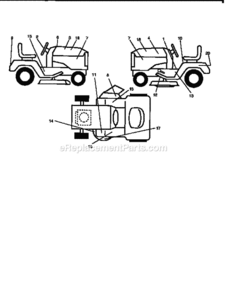 Page F Diagram and Parts List for 917256420  Craftsman Lawn Tractor