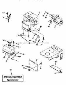 Page H Diagram and Parts List for 917256420  Craftsman Lawn Tractor