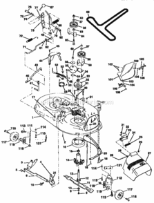 Page J Diagram and Parts List for 917256421  Craftsman Lawn Tractor