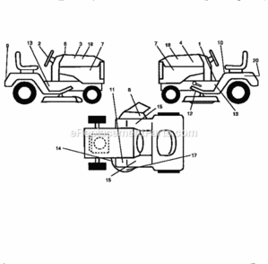 Page F Diagram and Parts List for 917256421  Craftsman Lawn Tractor