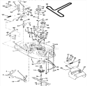 Part Location Diagram of 164963 Craftsman Lawn Tractor Deck Assembly