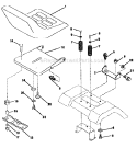 Seat Assembly Diagram and Parts List for 917256521  Craftsman Lawn Tractor