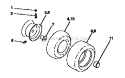 Wheels  Tires Diagram and Parts List for 917256521  Craftsman Lawn Tractor