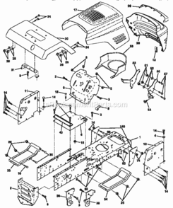 Page B Diagram and Parts List for 917256522  Craftsman Lawn Tractor