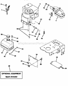 Page H Diagram and Parts List for 917256522  Craftsman Lawn Tractor