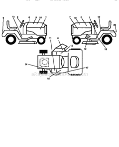 Page F Diagram and Parts List for 917256523  Craftsman Lawn Tractor