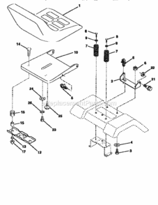 Page E Diagram and Parts List for 917256524  Craftsman Lawn Tractor