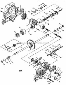 Part Location Diagram of 150733 Craftsman Bearing, Thrust 42 X 68 X 16