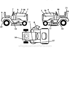 Page F Diagram and Parts List for 917256530  Craftsman Lawn Tractor
