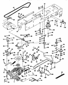 Page C Diagram and Parts List for 917256531  Craftsman Lawn Tractor