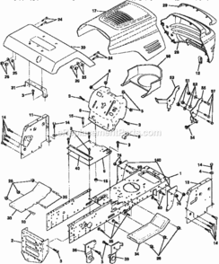 Page B Diagram and Parts List for 917256532  Craftsman Lawn Tractor