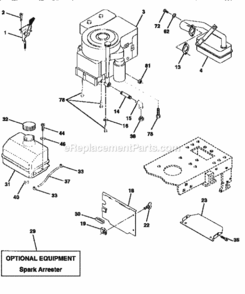 Page H Diagram and Parts List for 917256532  Craftsman Lawn Tractor