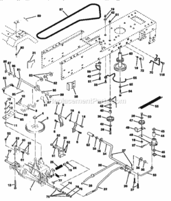 Page C Diagram and Parts List for 917256542  Craftsman Lawn Tractor