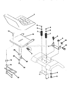 Page E Diagram and Parts List for 917256542  Craftsman Lawn Tractor
