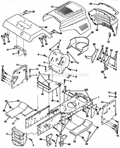 Page B Diagram and Parts List for 917256543  Craftsman Lawn Tractor